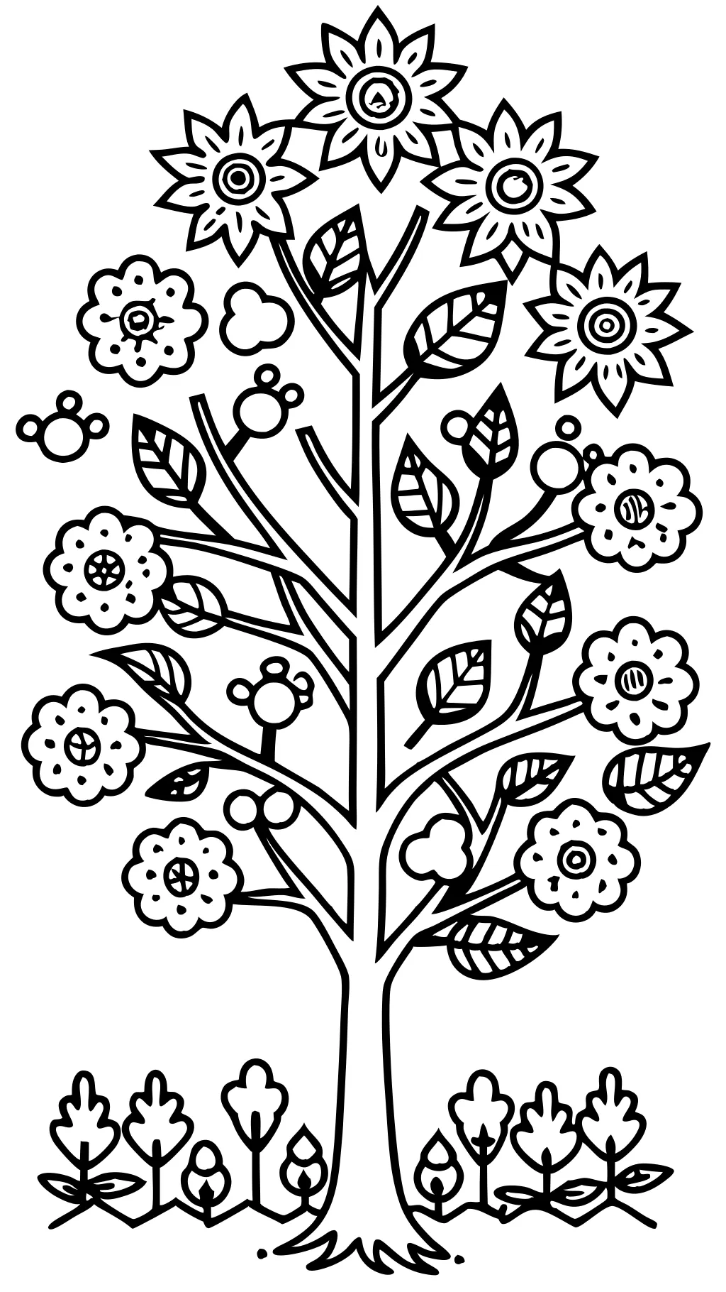 coloring tree pages